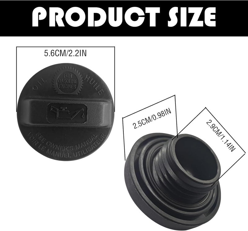 GolTHd Engine Oil Filler Cap, Compatible With 2003-2018 Acur MDX, 2002-2011 Honda CRV, 2003-2019 Civic Pilot Accord CR-V, 2015-2019 Fit, 2004-2014 Acur TL, 2004-2019 Odyssey, 15610-P5G-000 - Image 2